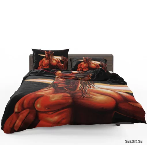 Hellboy Horns Sword Dark Horse Hero Comic Bedding Set