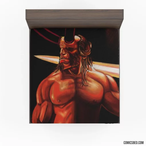 Hellboy Horns Sword Dark Horse Hero Comic Fitted Sheet 1