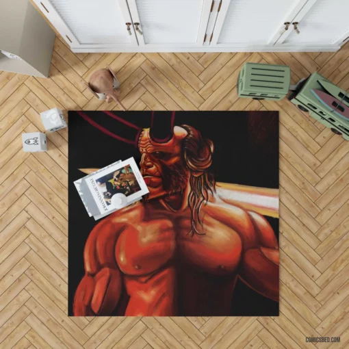 Hellboy Horns Sword Dark Horse Hero Comic Rug