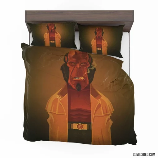 Hellboy Minimalist Dark Hero Comic Bedding Set 1