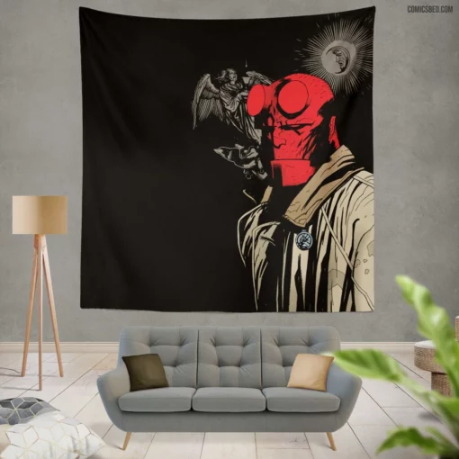 Hellboy Mysterious Dark Quest Comic Wall Tapestry