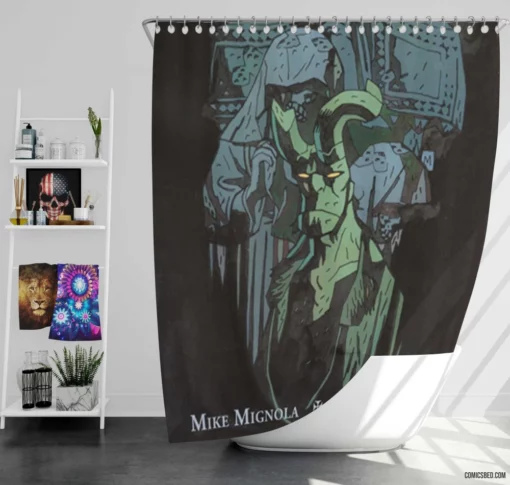 Hellboy Mystery & Adventure Comic Shower Curtain