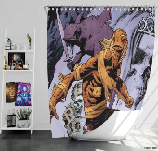 Hellboy Supernatural Demon Comic Shower Curtain