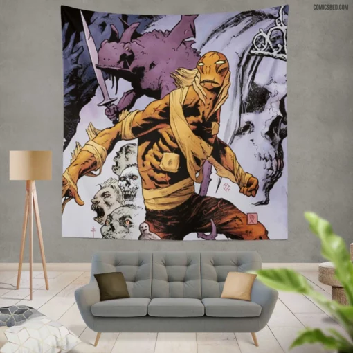 Hellboy Supernatural Demon Comic Wall Tapestry