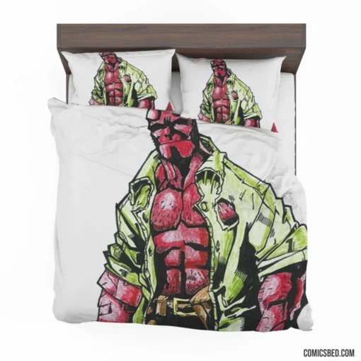 Hellboy Unconventional Hero Comic Bedding Set 1