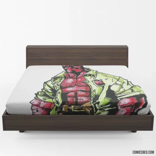 Hellboy Unconventional Hero Comic Fitted Sheet