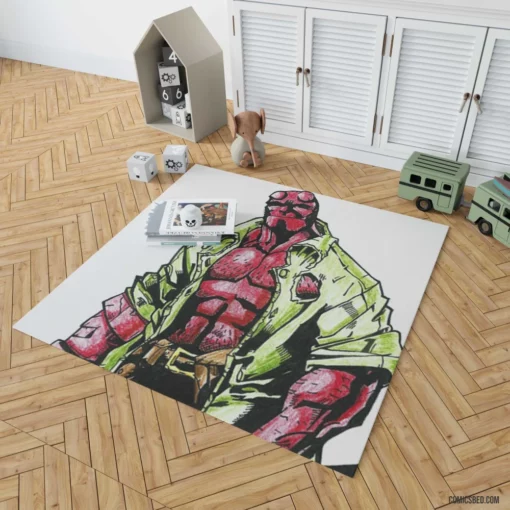 Hellboy Unconventional Hero Comic Rug 1