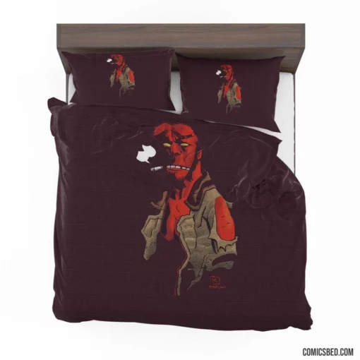 Hellboy Unleashed Dark Enigma Comic Bedding Set 1