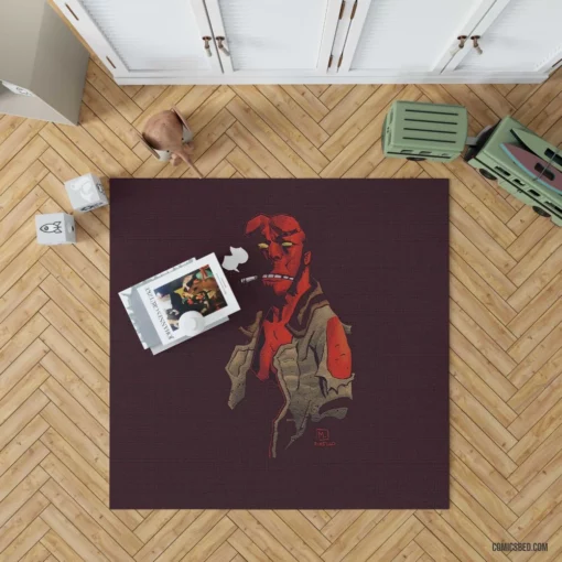 Hellboy Unleashed Dark Enigma Comic Rug