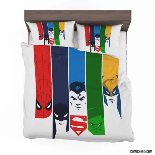 Heroes Collide Epic Comics Showdown Bedding Set 1