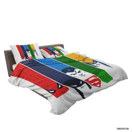 Heroes Collide Epic Comics Showdown Bedding Set 2