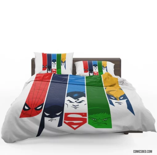 Heroes Collide Epic Comics Showdown Bedding Set