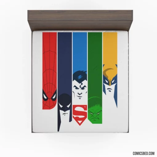 Heroes Collide Epic Comics Showdown Fitted Sheet 1