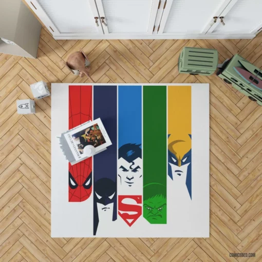 Heroes Collide Epic Comics Showdown Rug