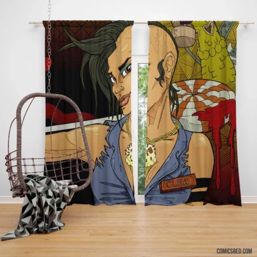 High Fructose Zombies Apocalypse Comic Curtain