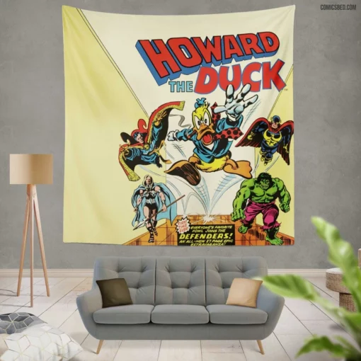 Howard the Duck Marvel Valkyrie Hero Comic Wall Tapestry