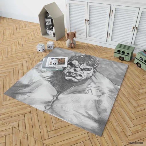 Hulk Boundless Power Comic Rug 1