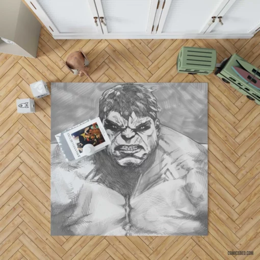 Hulk Boundless Power Comic Rug