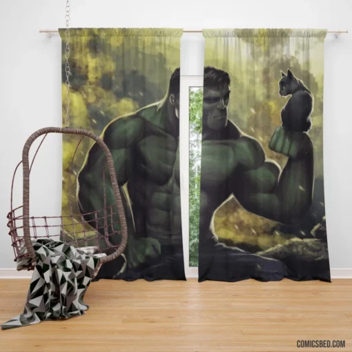 Hulk Cat Marvel Ferocious Beast Comic Curtain