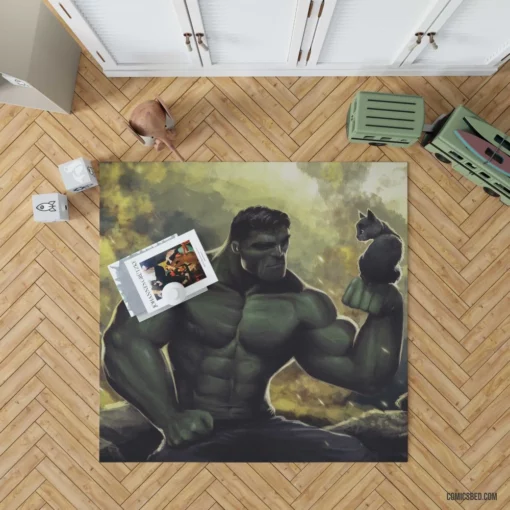 Hulk Cat Marvel Ferocious Beast Comic Rug