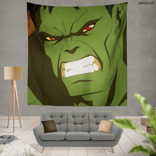 Hulk Chronicles Gamma-Powered Hero Comic Wall Tapestry