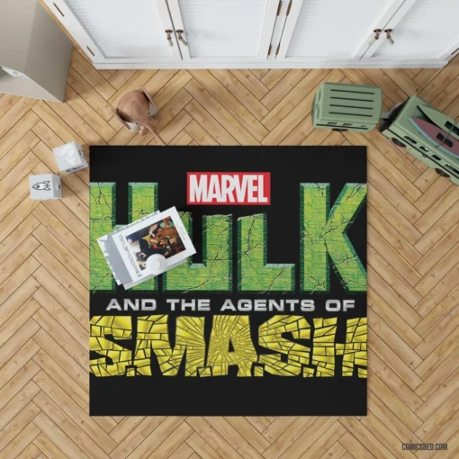 Hulk Gamma-Powered Hero Marvel Comics Rug