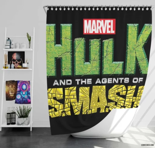 Hulk Gamma-Powered Hero Marvel Comics Shower Curtain