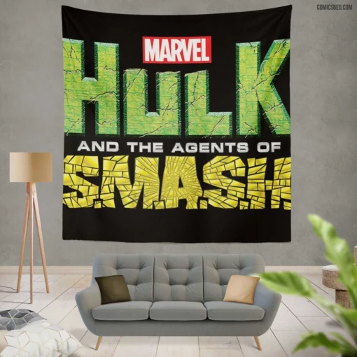 Hulk Gamma-Powered Hero Marvel Comics Wall Tapestry