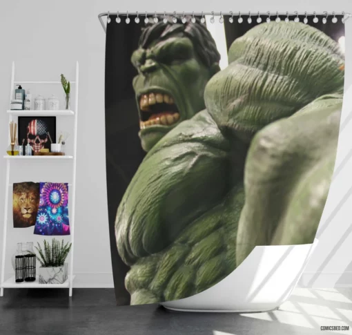 Hulk Gamma-powered Might Comic Shower Curtain