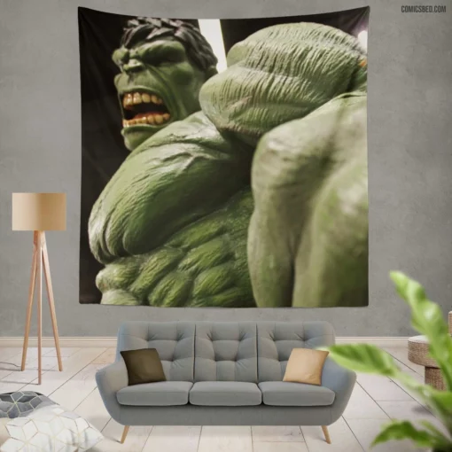 Hulk Gamma-powered Might Comic Wall Tapestry