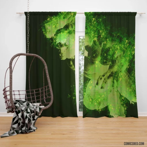 Hulk Green Rage Comic Curtain