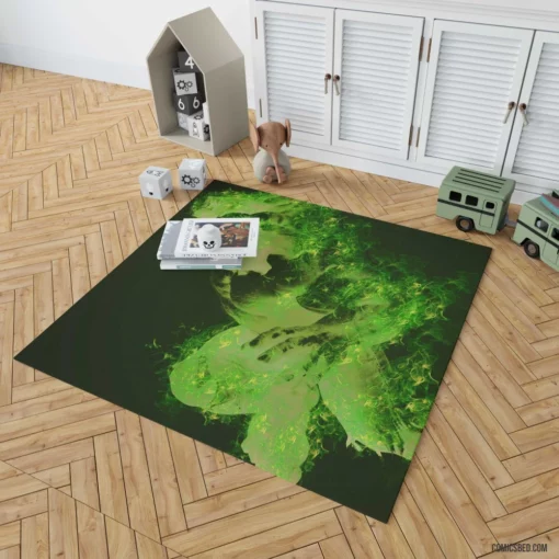 Hulk Green Rage Comic Rug 1