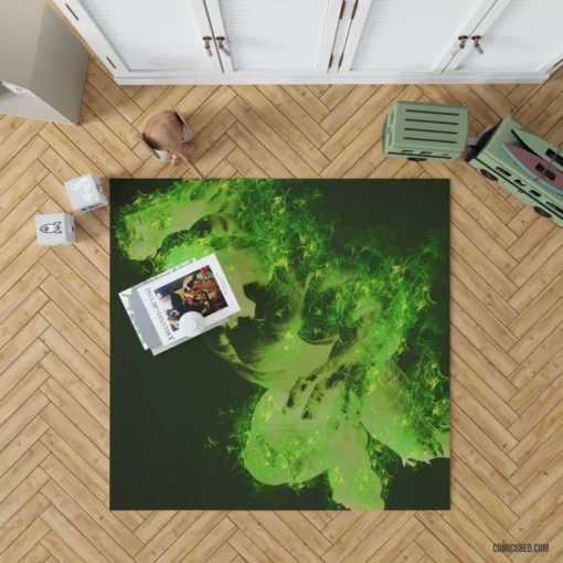 Hulk Green Rage Comic Rug