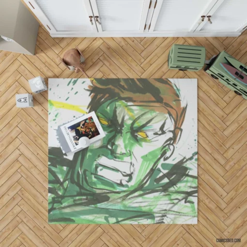 Hulk Incredible Smash Comic Rug