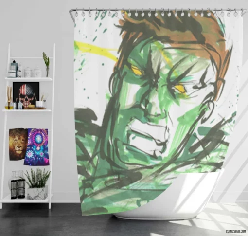 Hulk Incredible Smash Comic Shower Curtain