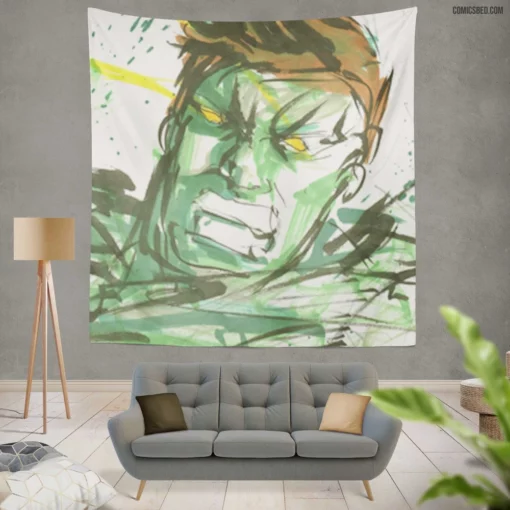 Hulk Incredible Smash Comic Wall Tapestry