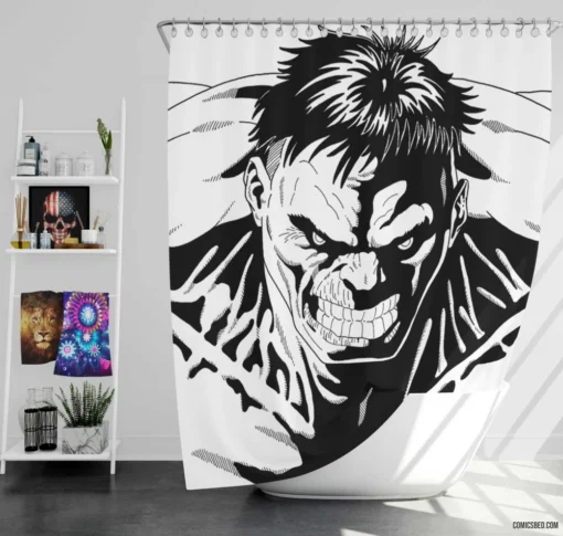 Hulk Incredible Strength Comic Shower Curtain