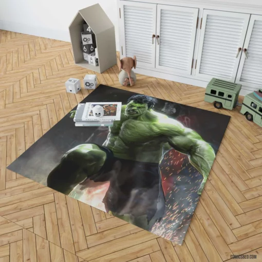 Hulk Marvel Colossal Hero Comic Rug 1