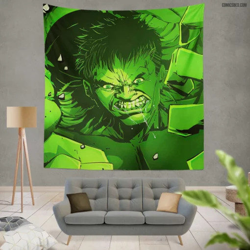 Hulk Marvel Gamma Goliath Comic Wall Tapestry