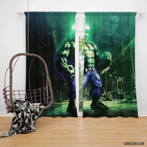 Hulk Marvel Gamma-Powered Giant Comic Curtain