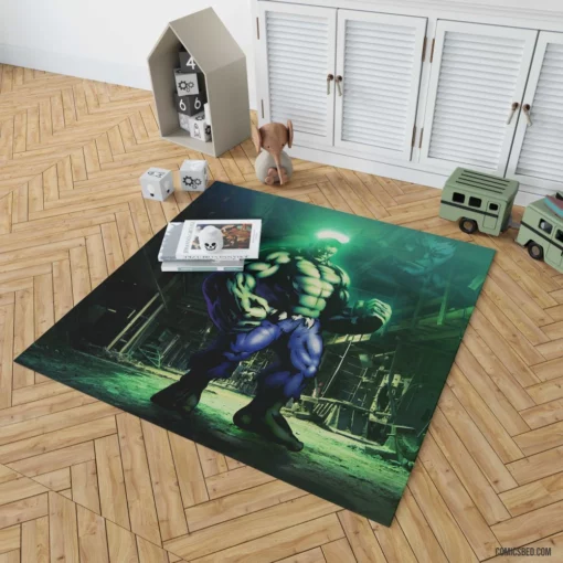 Hulk Marvel Gamma-Powered Giant Comic Rug 1