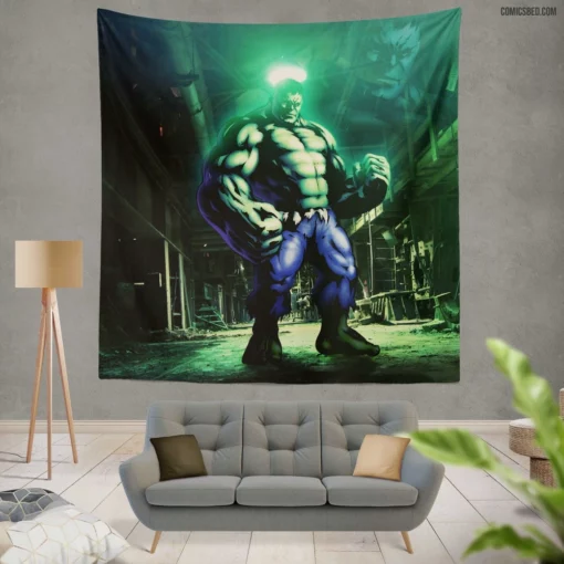 Hulk Marvel Gamma-Powered Giant Comic Wall Tapestry