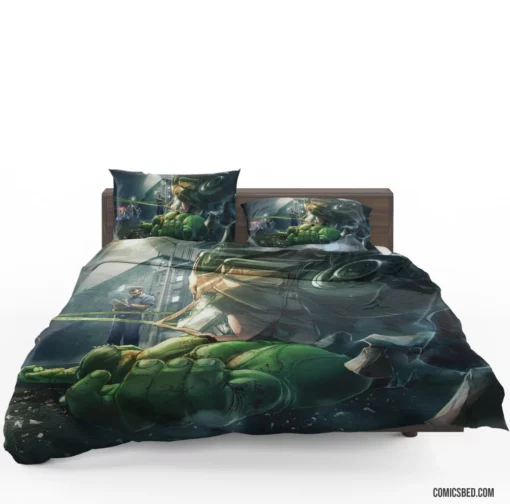 Hulk Marvel Gamma-Powered Hero Comic Bedding Set