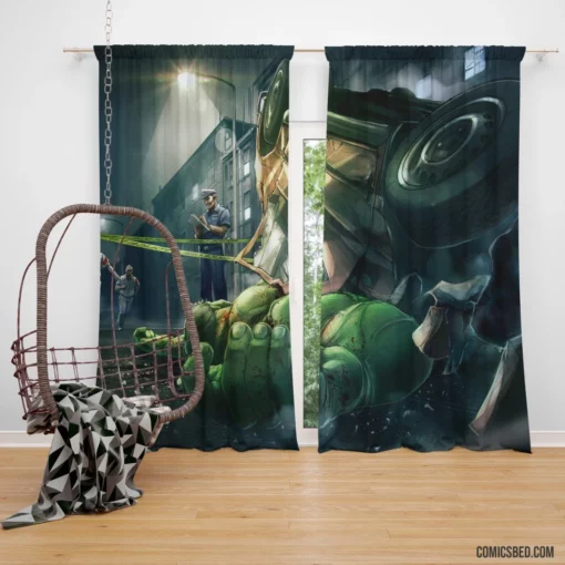 Hulk Marvel Gamma-Powered Hero Comic Curtain