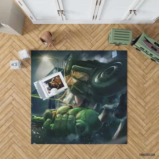 Hulk Marvel Gamma-Powered Hero Comic Rug