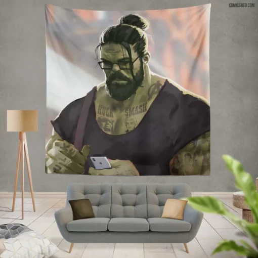 Hulk Marvel Green Goliath Comic Wall Tapestry