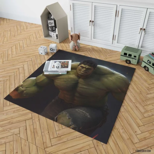 Hulk Marvel Green Powerhouse Comic Rug 1