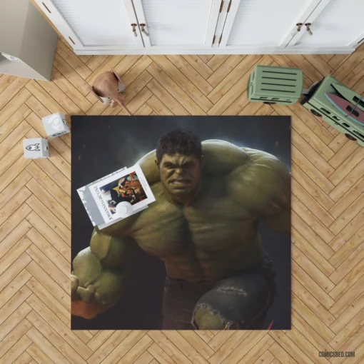 Hulk Marvel Green Powerhouse Comic Rug