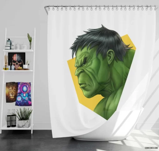 Hulk Marvel Incredible Behemoth Comic Shower Curtain