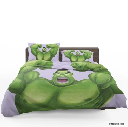 Hulk Marvel Incredible Green Hero Comic Bedding Set